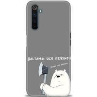 Realme 6 Pro Kılıf HD Baskılı Kılıf - Baltamın Ucu Keskindir + Tam Ekran Koruyucu