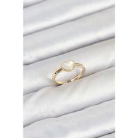 Pirinç Gold Renk Kalpli Kadın Yüzük