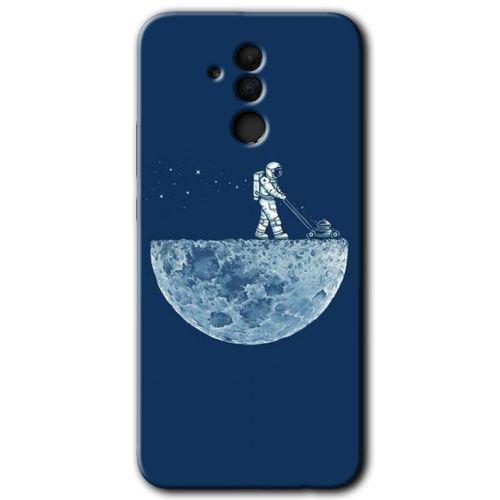 Huawei Mate 20 Lite Kılıf Baskılı Kapak - Uzay İşçisi +Tam Kaplayan Mat Seramik