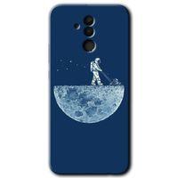 Huawei Mate 20 Lite Kılıf Baskılı Kapak - Uzay İşçisi +Tam Kaplayan Mat Seramik