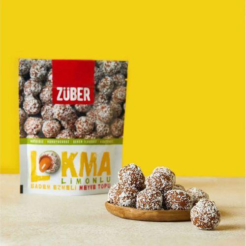Züber Züber Lokma Meyve Topu 96 Gr Limonlu Badem Ezmeli