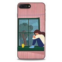 Apple Iphone 7 Plus Kılıf Depresyon (18) Telefon Kılıfları Pembe Yeşil