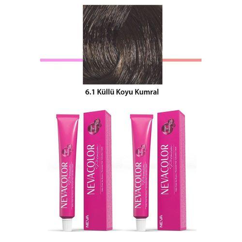 2 li Set Premium 6.1 Küllü Koyu Kumral - Kalıcı Krem Saç Boyası 2 X 50 g Tüp