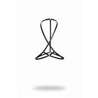 Siyah Göğüs Harness Deri Ayarlanabilir Metal Detaylı Vücut Aksesuarı - Brf183