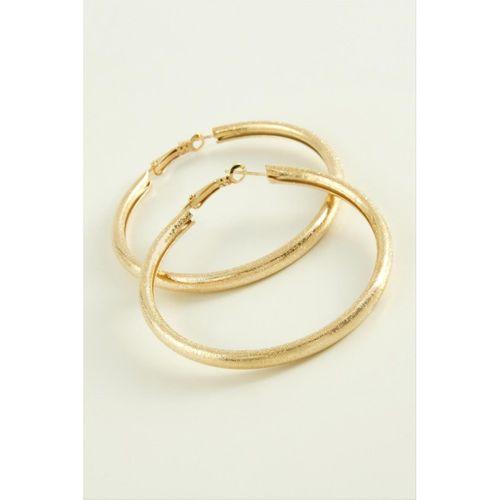 Simli Boru Halka Küpe 4,5 cm