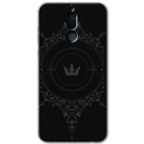 Potkal Hediye Fabrikası Huawei Mate 10 Lite HD Baskılı Kılıf + 9D Tam Ekran Koruyucu - Siyah Mandala 1