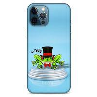 Apple iPhone 12 Pro Max Kılıf FunnyMaX (7) Telefon Kılıfı Açık Mavi Kurbağa