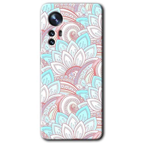 MRCİLETİSİM Xiaomi Mi 12 Kılıf HD Desen Baskılı Arka Kapak + Temperli Cam - Çin Mandala 1