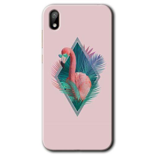 Potkal Hediye Fabrikası Huawei Y5 2019 Kılıf HD Desen Baskılı Arka Kapak - Flamingo