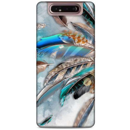 Samsung Galaxy A80 Kılıf Desenli Özel Seri Tüyler (30) Silicone Case
