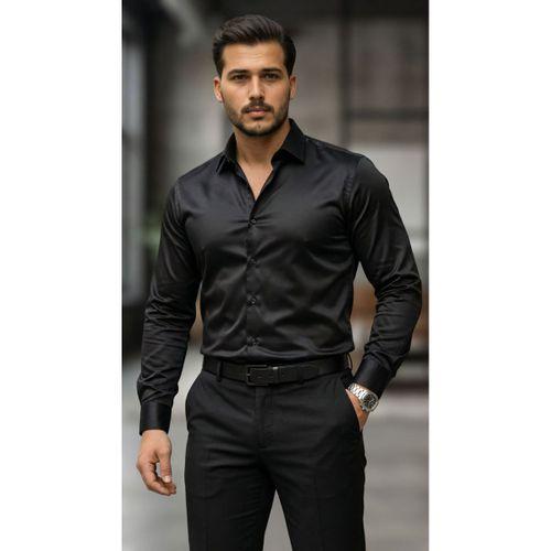 Erkek Saten Klasik Gömlek