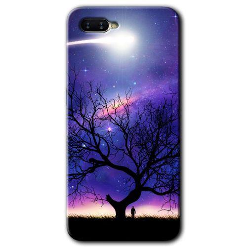 Oppo Rx 17 Neo HD Baskılı Kılıf + 9D Tam Ekran Koruyucu - Uzay Silüet