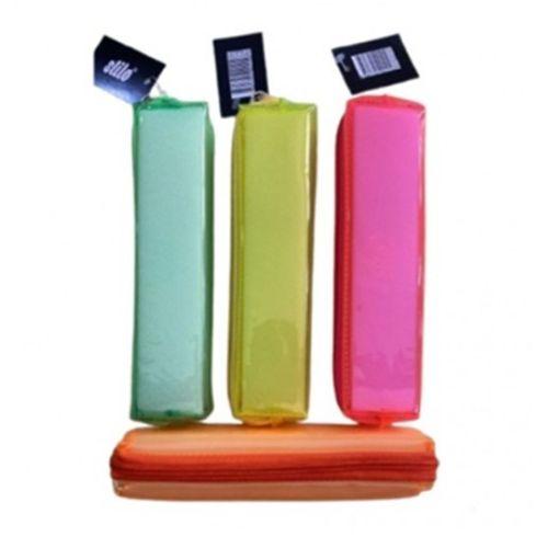 Stilo Kalem Çantası Neon Renkli Şeffaf Karışık - 1 adet
