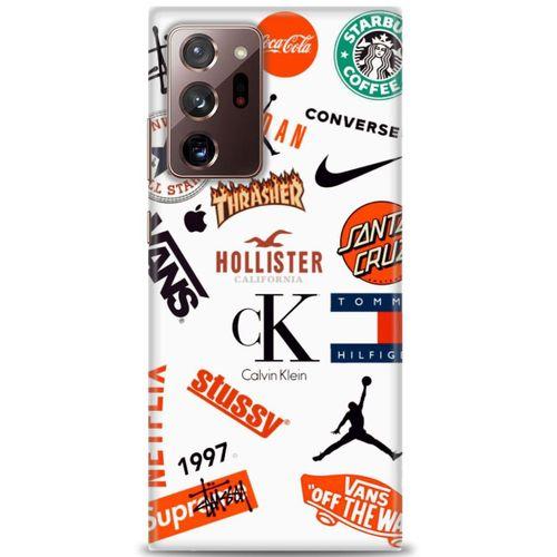 Samsung Galaxy Note 20 Kılıf HD Baskılı Kılıf - Stussy + Tam Ekran Koruyucu