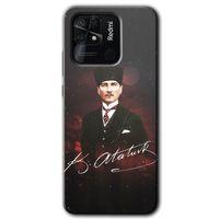 Redmi 10C Kılıf HD Desen Baskılı Arka Kapak - Kemal Atatürk + Kırılmaz Cam