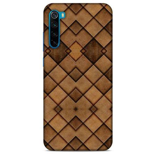 Xiaomi Redmi Note 8T Kılıf Patchwork (26) Tpu Silikon Kılıf Açık Kahverengi