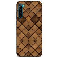 Xiaomi Redmi Note 8T Kılıf Patchwork (26) Tpu Silikon Kılıf Açık Kahverengi