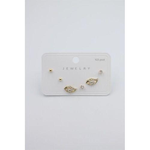 Çoklu Set Küpe - Altın