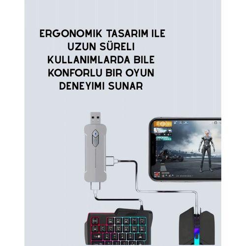 5in1 Bt5.3 Mobil Oyun Kiti Klavye Mouse Dönüştürücü Seti