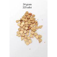 Oya Abiye Bileklik Kolye Pleksi Metalik Plastik Pul Altın Renk 24 gram 225 adet - BNC553