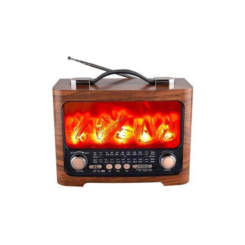 Taşınabilir Şömine Efektli Bluetooth Hoparlör Fm Radyo Led Işıklı Müzik Çalar