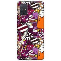 Lopard Samsung Galaxy A71 Uyumlu Kılıf Soyut Sanat (32) Desenli Soft Silikon Kılıf