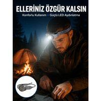 Led Kafa Feneri Ayarlanabilir Baş Bantlı Güçlü Aydınlatma Lambası