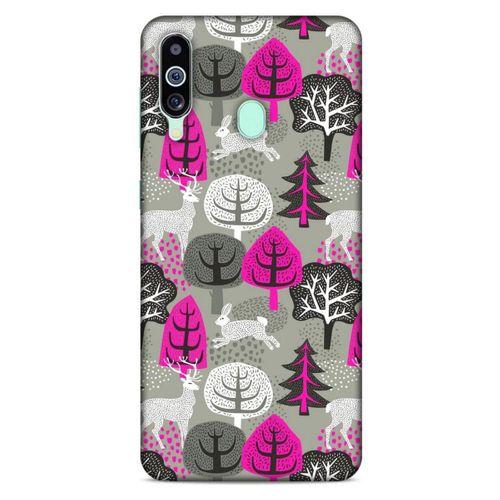 Samsung Galaxy M40 Kılıf Snowix (31) TPU Kılıf Fuşya Gri