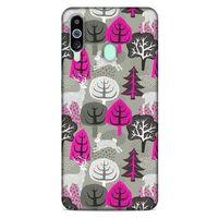 Samsung Galaxy M40 Kılıf Snowix (31) TPU Kılıf Fuşya Gri