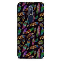 Nokia 7.1 Kılıf Desenli Özel Seri Tüyler (15) Antişok Kılıf