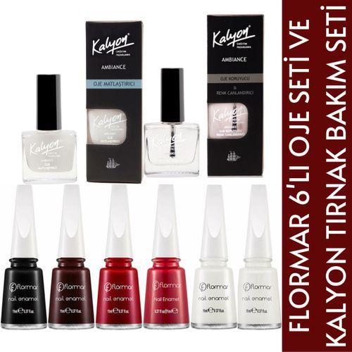 Flormar Flormar 6'lı Oje Seti ve Kalyon Tırnak Bakım Seti Set