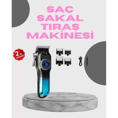 Profesyonel Saç Kesme Makinesi – 2000 Mah Şarjlı, Lcd Ekranlı