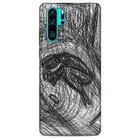 Huawei P30 Pro Kılıf Depresyon (37) Silicone Cover Sarı Lacivert