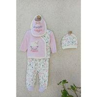 Annesinin Kuzusu Şapkalı Eldivenli 5'li Kız Zıbın Seti 0-3 Ay