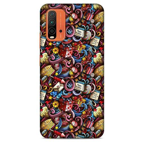 Lopard Xiaomi Redmi 9T Uyumlu Kılıf Graffitix (47) Crystal Flex Kılıf