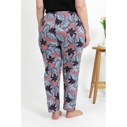 Kadın Pamuklu Büyük Beden Alt Pijama Somon