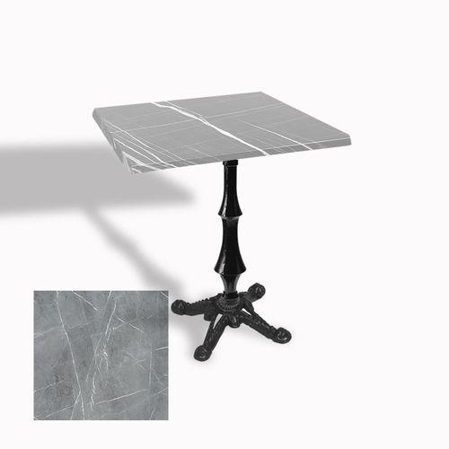 Dockers Çipa 1012 Döküm Ayak Kare Masa 80X80 cm - (Werzalit, Wermodin ve Allzalit Tabla) - Light Temperado