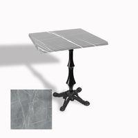 Dockers Çipa 1012 Döküm Ayak Kare Masa 80X80 cm - (Werzalit, Wermodin ve Allzalit Tabla) - Light Temperado