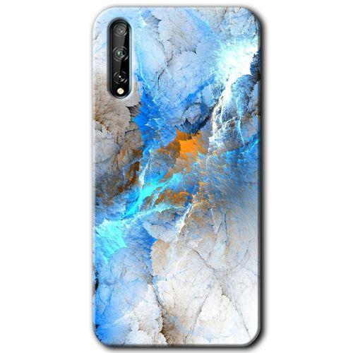 Potkal Hediye Fabrikası Huawei Y8P Kılıf HD Desen Baskılı Arka Kapak - Mavi Buzul