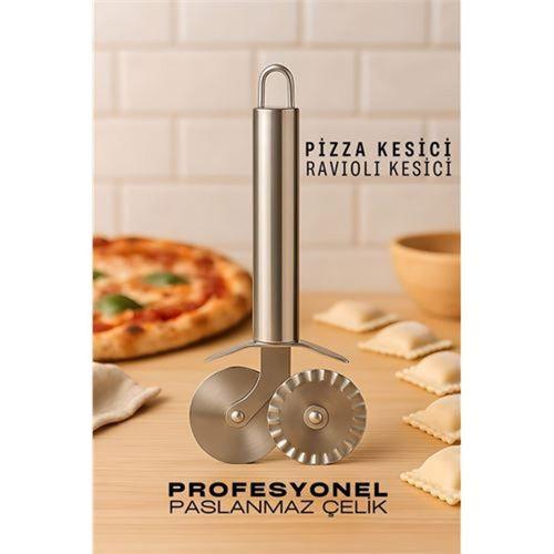 Modacar Pizza Kesici Profesyonel Çelik Hamur Ravioli Kesici