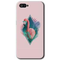 Realme C2 Kılıf HD Desen Baskılı Arka Kapak + Temperli Cam - Flamingo