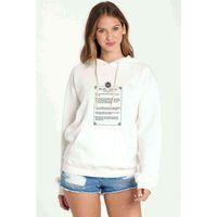 Deathnote Baskılı Beyaz Kadın Kapşonlu Sweatshirt