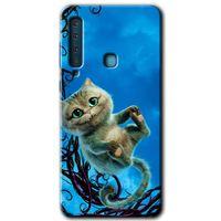 Potkal Hediye Fabrikası Samsung Galaxy A9 2018 Kılıf HD Desen Baskılı Arka Kapak - Çılgın Kedi