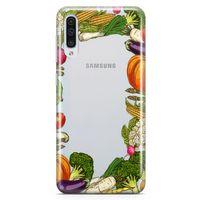 Samsung Galaxy A70 Kılıf Vegan Yiyecekler Arka Kapak Koruma Desenli Full Koruyucu