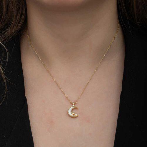 Lucky Life 925 Ayar Gumuss Gold Ay Yıldız Lucky Life Lucky Life Kadın Kolye