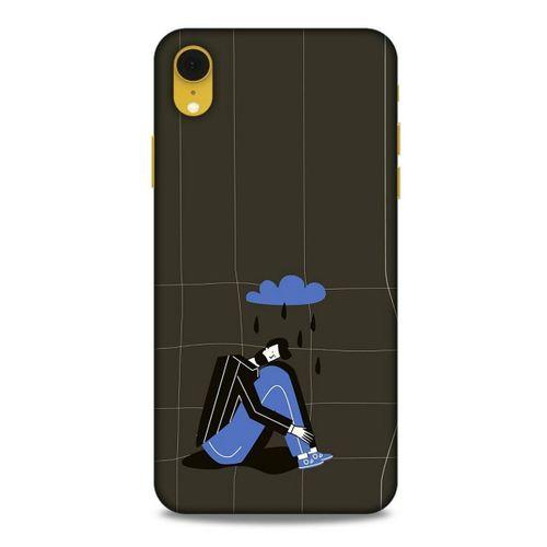 Apple iPhone XR Kılıf Depresyon (33) Hybrid Kılıf Kahve Toz Pembe
