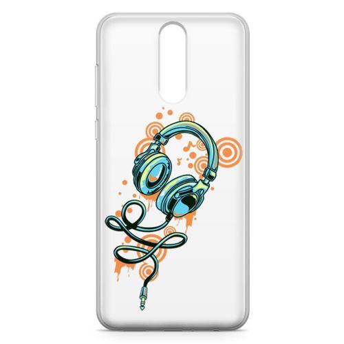 Huawei Mate 10 Lite Kılıf Dj Kulaklığı Arka Kapak Koruma Desenli Full Koruyucu