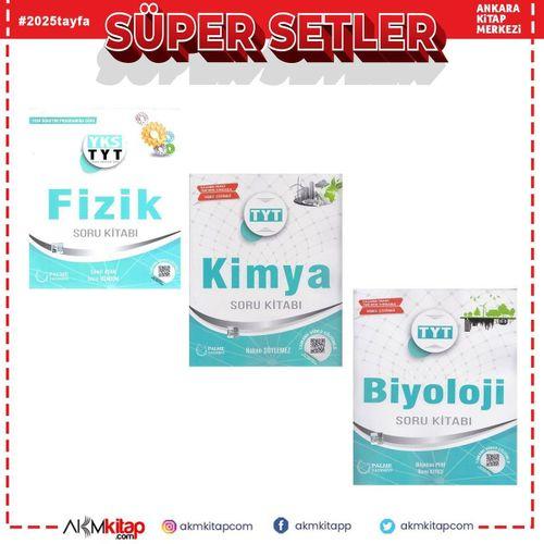Palme Yayınları TYT Fizik Kimya ve Biyoloji A Soru Bankası 3 Kitap Set