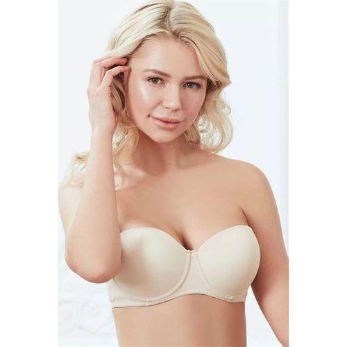 Balenli Destekli Dolgulu Straplez T-shirt Sütyeni