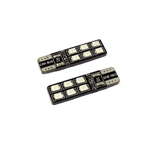 Led Ampul Dipsiz T10-12Smd Kırmızı 2'Li Set 24V / Laam640-2